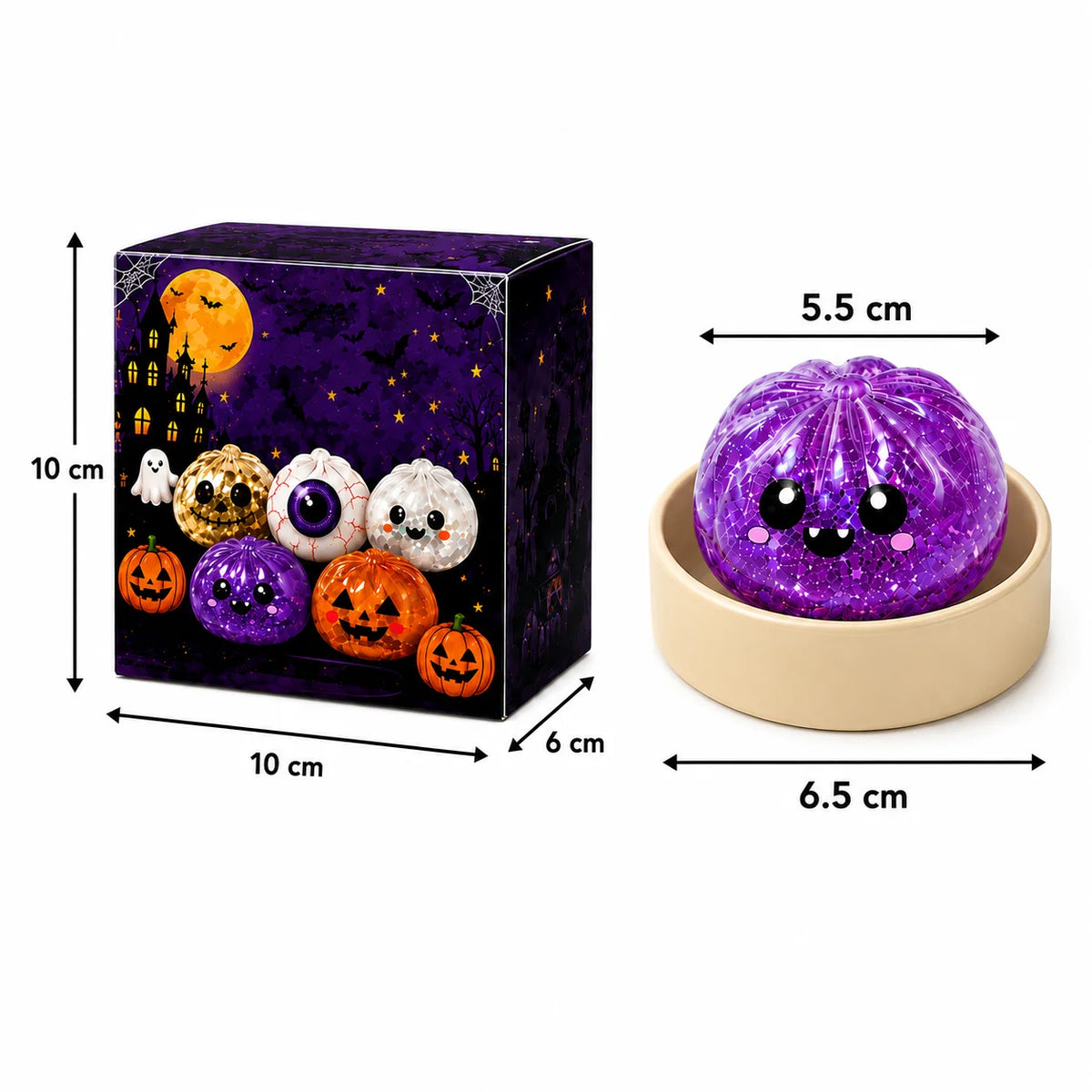 Halloween Ghost Dumpling Squishy Stress Toy