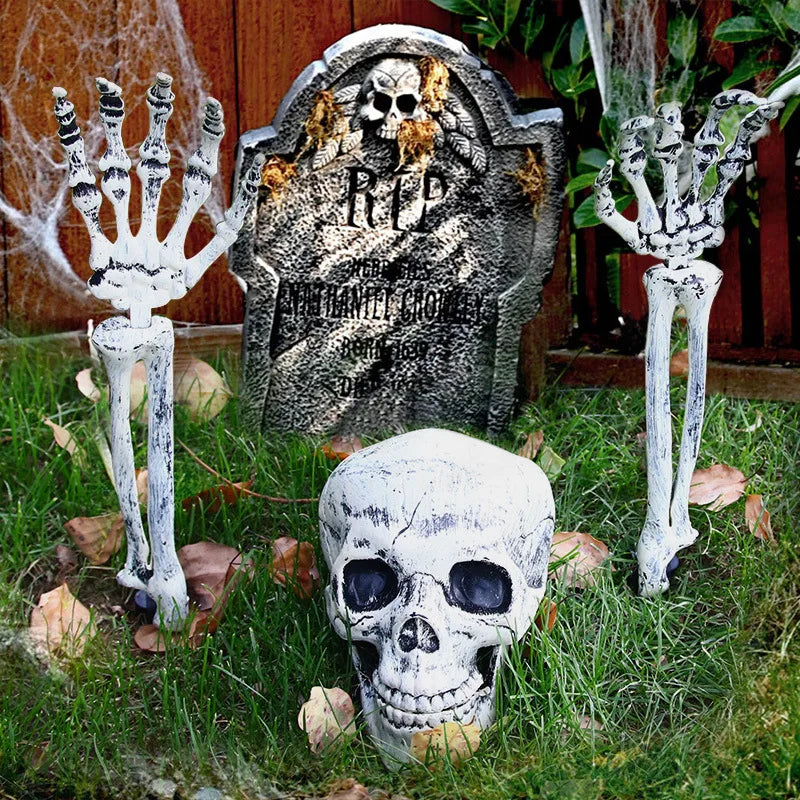 Halloween Skull & Skeleton Hand Decoration