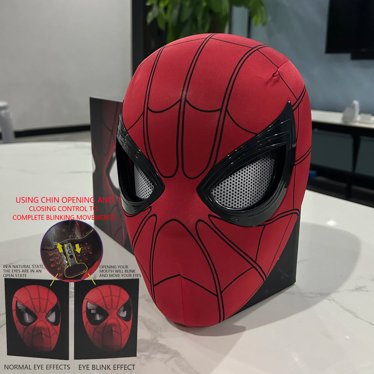 Wearable Cosplay Full Face Headgear with Movable Eyes