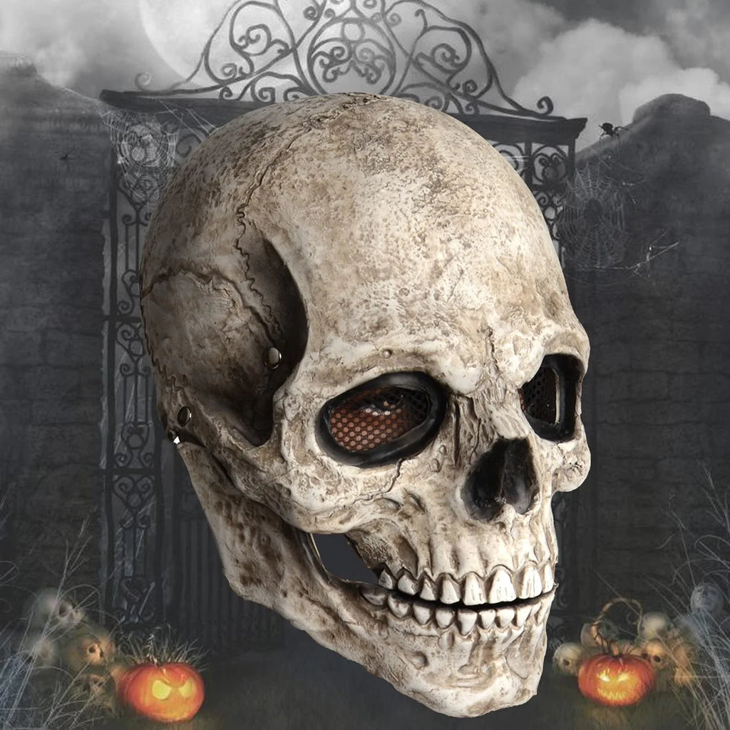 Movable Jaw Latex Skull Mask