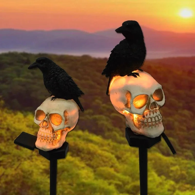 Halloween Solar Skeleton Ghost Light
