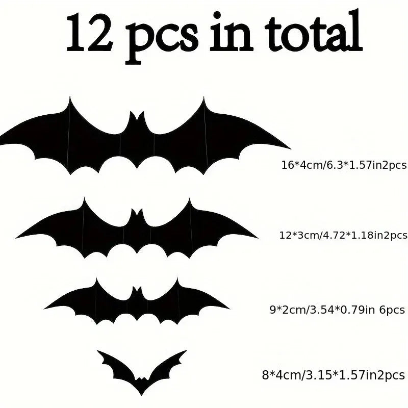 3D Bat Wall Stickers Halloween Decor