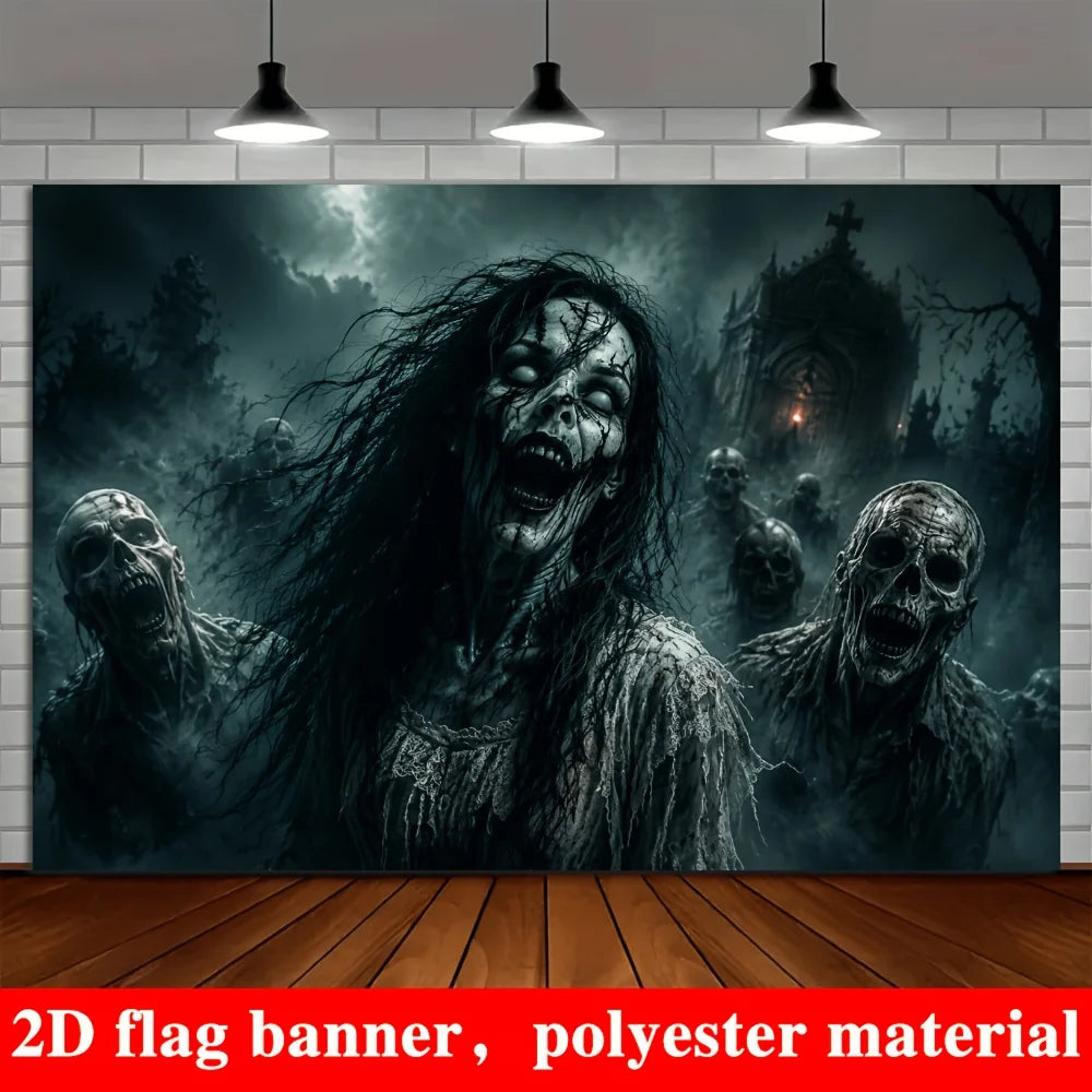 Halloween Zombie-Themed Background