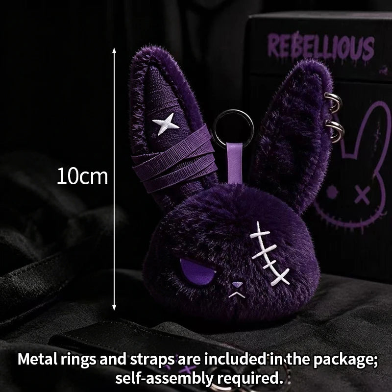 Gothic Horror Bunny Plush Keychain
