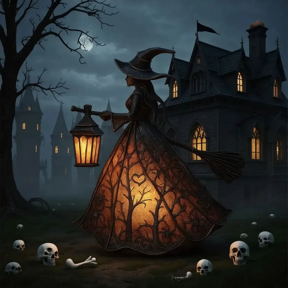 Halloween Witch Lantern LED Night Light
