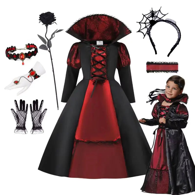 Girls Halloween Vampire Costume Dress