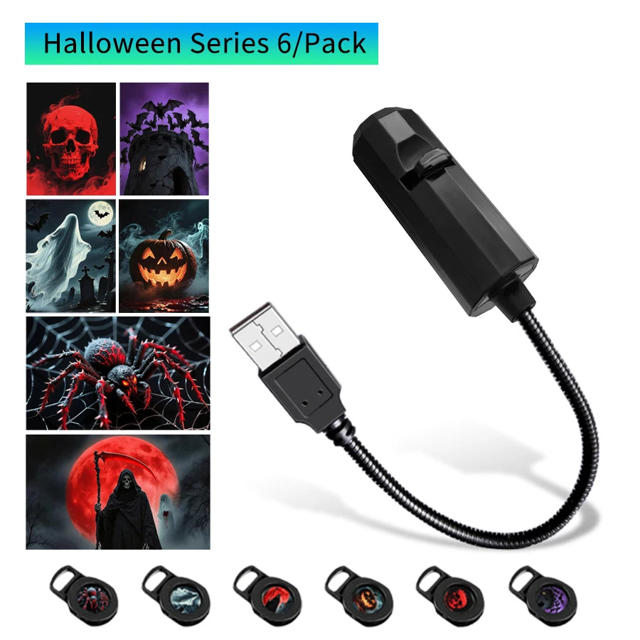 Halloween LED USB Projector Night Light