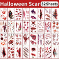Halloween 3D Fake Scar Temporary Tattoos