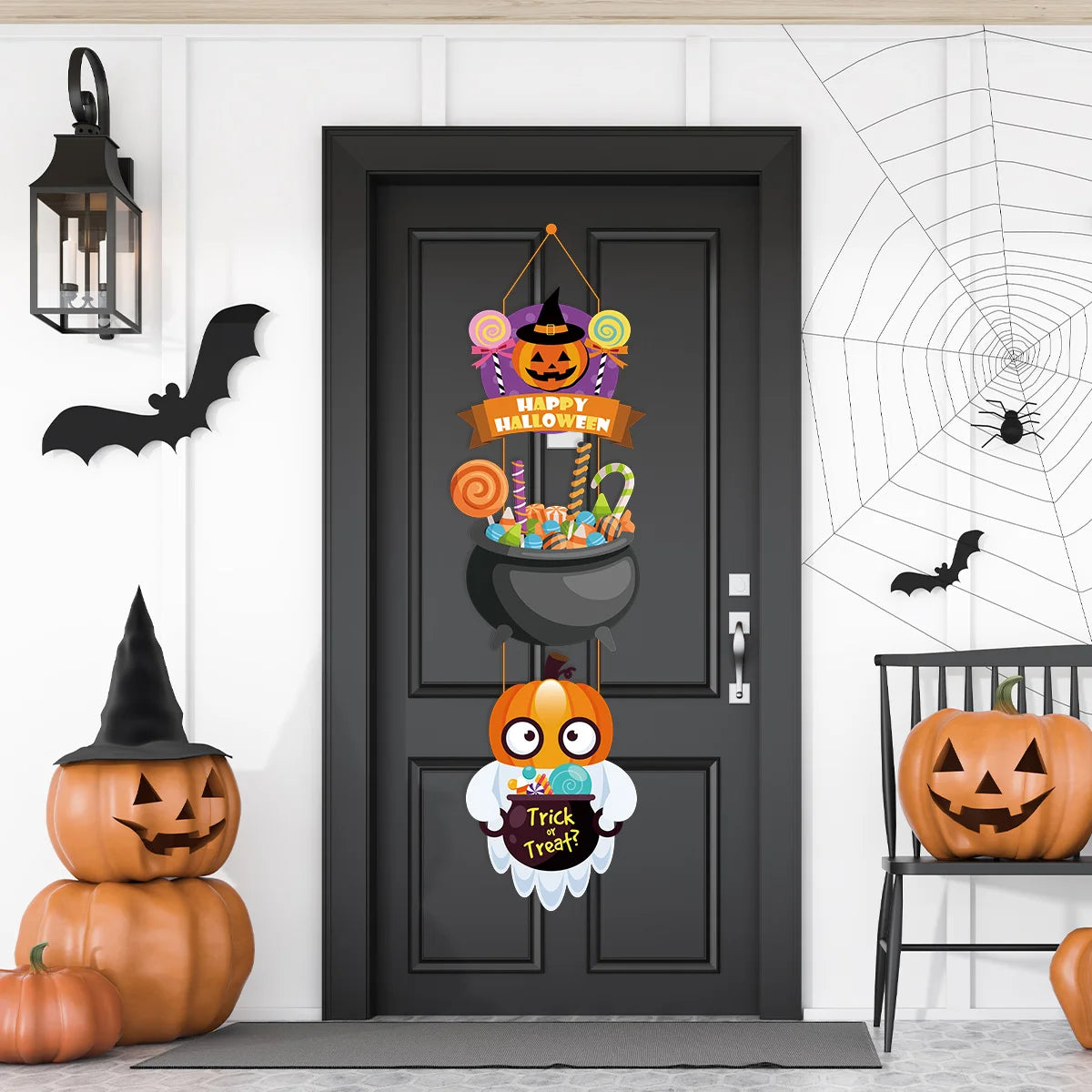 Halloween Spooky Paper Door Hanger Sign