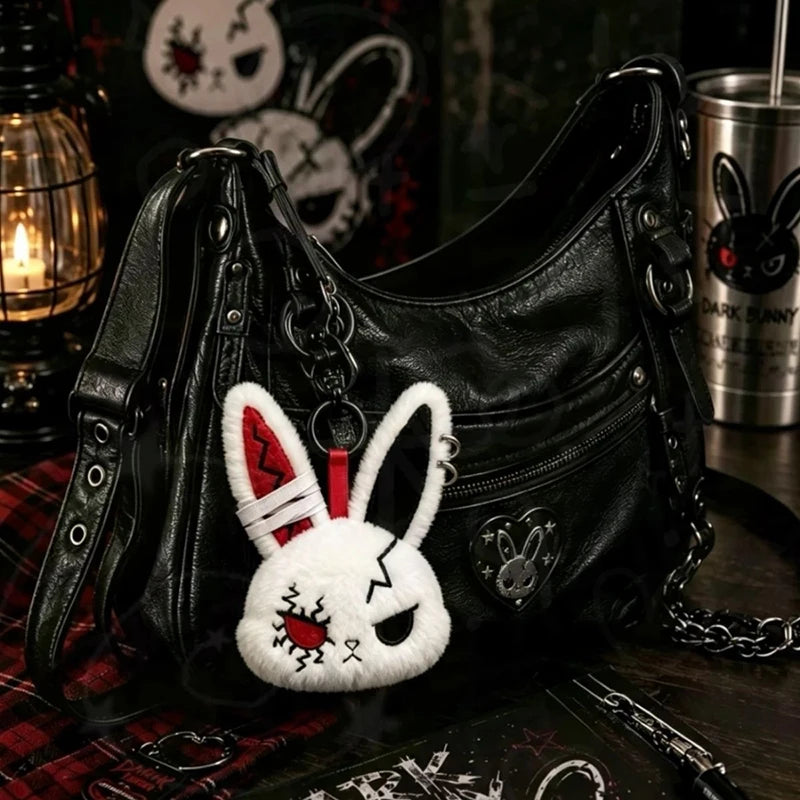Gothic Horror Bunny Plush Keychain